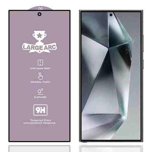 For Samsung Galaxy S24 Ultra 5G 9H 0.18mm High Aluminum Large Arc Tempered Glass Film, Support Fingerprint Unlocking