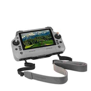 For DJI RC Plus 2 / 1 Sunnylife Controller Hanger Bracket with PU Leather Strap Shoulder Belt(Grey)