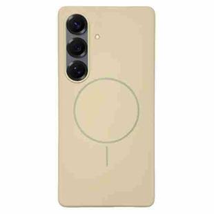 For Samsung Galaxy S25 5G 3-Side Coverage Thin Circle MagSafe Phone Case(Desert Gold)