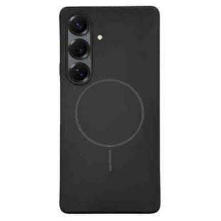For Samsung Galaxy S25 5G 3-Side Coverage Thin Circle MagSafe Phone Case(Black)