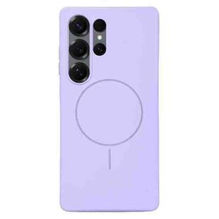 For Samsung Galaxy S25 Ultra 5G 3-Side Coverage Thin Circle MagSafe Phone Case(Purple)