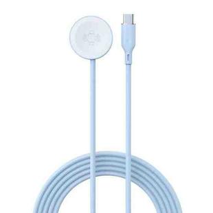 1-To-1 Type-C Charging Cable Watch Wireless Charger for Apple Watch Series(Blue)