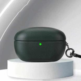 For Sony WF-1000XM5 Oily Leather Split Earphone Case(Dark Green)