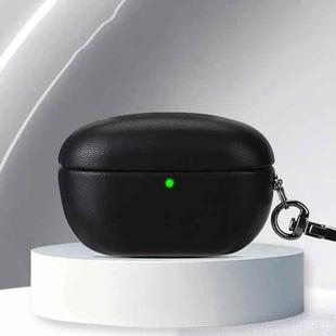 For Sony WF-1000XM5 Oily Leather Split Earphone Case(Black)