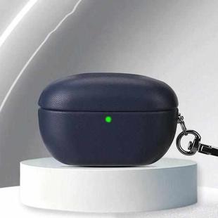 For Sony WF-1000XM5 Oily Leather Split Earphone Case(Dark Blue)