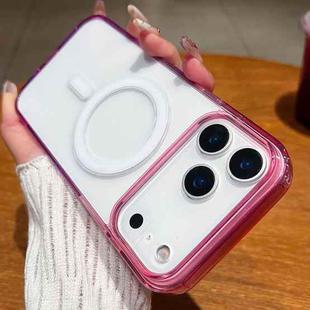 For iPhone 17 Pro Contrast Color Gradient Transparent MagSafe Phone Case(Purple Pink + Light Purple)