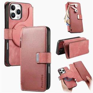 For iPhone 16 Pro CaseNeo MagSafe RFID Anti-theft Zipper Wallet Retro Leather Phone Case(Pink)