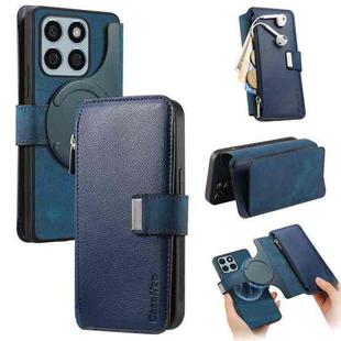 For Honor X8b CaseNeo MagSafe RFID Anti-theft Zipper Wallet Retro Leather Phone Case(Blue)