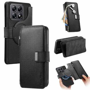 For Xiaomi 14T Pro CaseNeo MagSafe RFID Anti-theft Zipper Wallet Retro Leather Phone Case(Black)