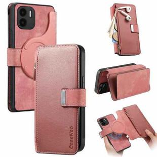 For Redmi A1 CaseNeo MagSafe RFID Anti-theft Zipper Wallet Retro Leather Phone Case(Pink)