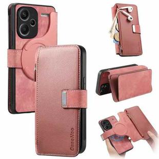 For Redmi Note 13 Pro+ CaseNeo MagSafe RFID Anti-theft Zipper Wallet Retro Leather Phone Case(Pink)