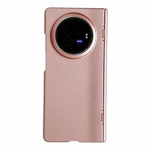 For vivo X Fold3 Integrated Spring Axis Skin Feel Phone Case(Rose Gold)