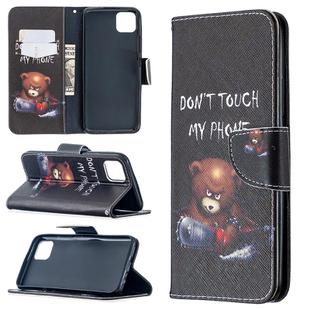 For OPPO Realme C11 Colored Drawing Pattern Horizontal Flip Leather Case with Holder & Card Slots & Wallet(Bear)