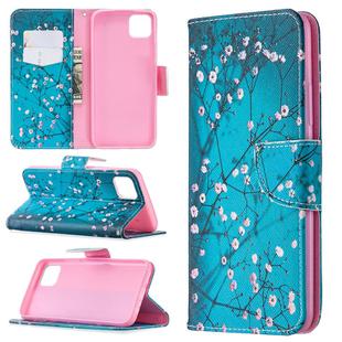 For OPPO Realme C11 Colored Drawing Pattern Horizontal Flip Leather Case with Holder & Card Slots & Wallet(Plum Blossom)