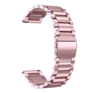 18mm xDfind Three Beads Stainless Steel Watch Band(Rose Pink)