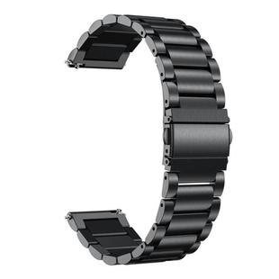 20mm xDfind Three Beads Stainless Steel Watch Band(Black)