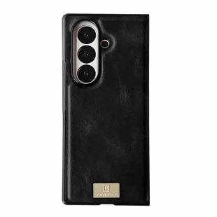 For Samsung Galaxy Z Fold7 5G Crazy Horse Texture PU Phone Case(Black)
