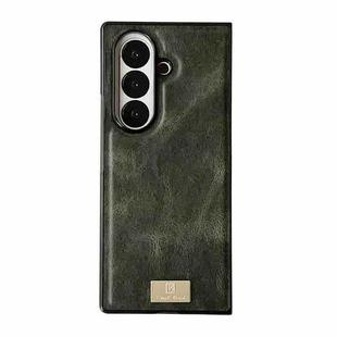 For Samsung Galaxy Z Fold7 5G Crazy Horse Texture PU Phone Case(Green)