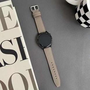 20mm xDfind Flat Head Black Shark Fine Grain Leather Watch Band(Earthy Brown)