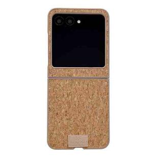 For Motorola Razr 50 / 60 Lamb Leather Cork PU + PC Brown Phone Case(Leather Texture)