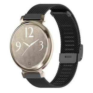 For Garmin Lily 2 14mm xDfind Buckle Metal Mesh Watch Band(Black)