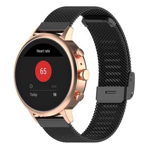 18mm xDfind Buckle Metal Mesh Watch Band(Black)