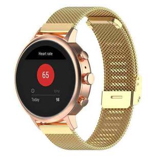18mm xDfind Buckle Metal Mesh Watch Band(Gold)