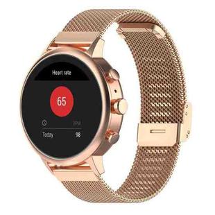 18mm xDfind Buckle Metal Mesh Watch Band(Rose Gold)