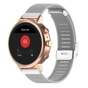 18mm xDfind Buckle Metal Mesh Watch Band(Silver)