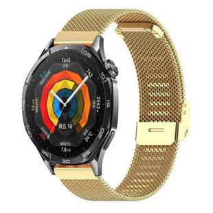 22mm xDfind Buckle Metal Mesh Watch Band(Gold)