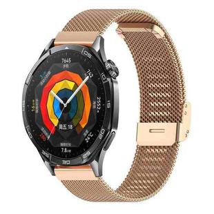22mm xDfind Buckle Metal Mesh Watch Band(Rose Gold)