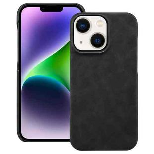 For iPhone 14 / 13 Retro Texture MagSafe Phone Case(Black)