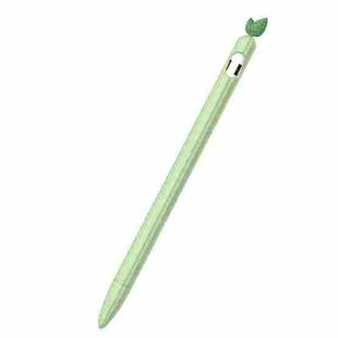 For Apple Pencil 1 Contrasting Color Mint Leaf Silicone Non-slip Protective Cover(Green)