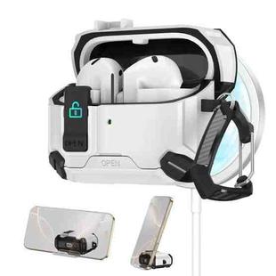 For Samsung Galaxy Buds 3 / 3 Pro Two Color Magnetic Holder Earphone Case(Black White)