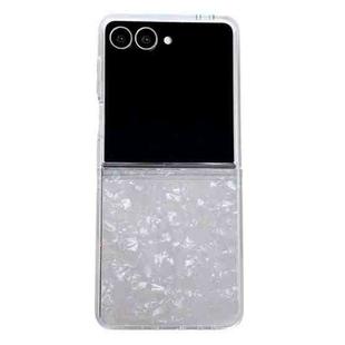For Samsung Galaxy Z Flip7 Pearlescent Shell Texture Phone Case(White)