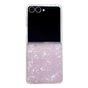 For Samsung Galaxy Z Flip7 Pearlescent Shell Texture Phone Case(Pink)