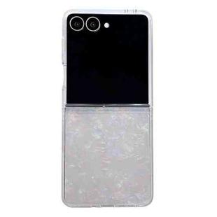 For Samsung Galaxy Z Flip7 Pearlescent Shell Texture Phone Case(Beige)