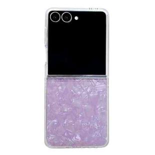 For Samsung Galaxy Z Flip7 Pearlescent Shell Texture Phone Case(Purple)