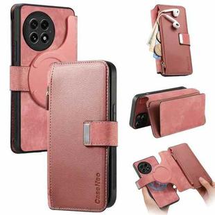 For OnePlus 13 CaseNeo MagSafe RFID Anti-theft Zipper Wallet Retro Leather Phone Case(Pink)