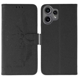 For Nothing CMF Phone 2 Pro Feather Pattern Litchi Texture Leather Phone Case(Black)