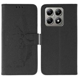 For Xiaomi 14T Feather Pattern Litchi Texture Leather Phone Case(Black)