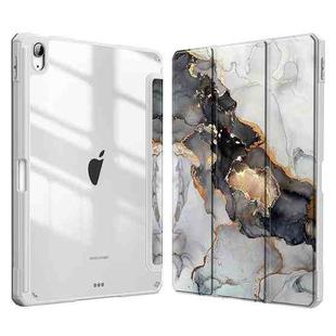 For iPad Pro 11 2022 / 2021 / 2020 Marble Pattern Crystal Acrylic Smart Tablet Leather Case with Pen Slot(Grey)