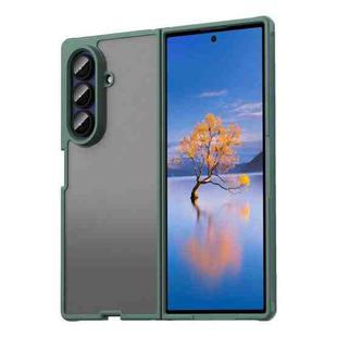 For Samsung Galaxy Z Fold7 5G Fan Dun Series TPU Hybrid PC Frosted Phone Case(Green)