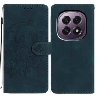 For OPPO A5 5G Global Moonlit Butterfly Dance Pattern Embossed Leather Phone Case(Green)
