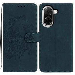 For Redmi A5 4G EU 173.3mm Moonlit Butterfly Dance Pattern Embossed Leather Phone Case(Green)