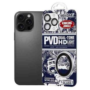 For iPhone 16 Pro / 16 Pro Max WK WTPC-012 Jungle Series Kinkong PVD Dual-color Metal Lens Protector Film(Black)