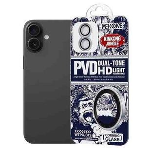 For iPhone 16 / 16 Plus WK WTPC-012 Jungle Series Kinkong PVD Dual-color Metal Lens Protector Film(Transparent)