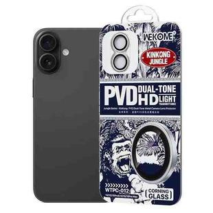 For iPhone 16 / 16 Plus WK WTPC-012 Jungle Series Kinkong PVD Dual-color Metal Lens Protector Film(Silver)