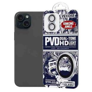 For iPhone 15 / 15 Plus WK WTPC-012 Jungle Series Kinkong PVD Dual-color Metal Lens Protector Film(Transparent)