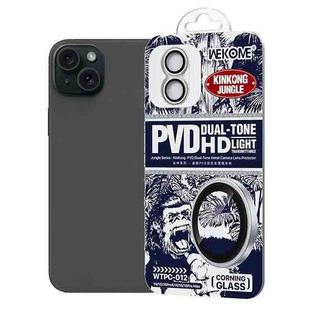 For iPhone 15 / 15 Plus WK WTPC-012 Jungle Series Kinkong PVD Dual-color Metal Lens Protector Film(Silver)
